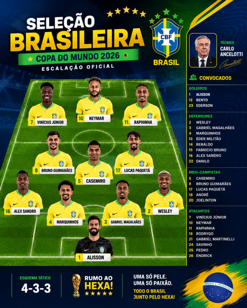 Primeiro jogo do Brasil na Copa 2026 é dia 13 de junho; confira os detalhes primeiro-jogo-do-brasil-na-copa-2026-e-dia-13-de-junho;-confira-os-detalhes