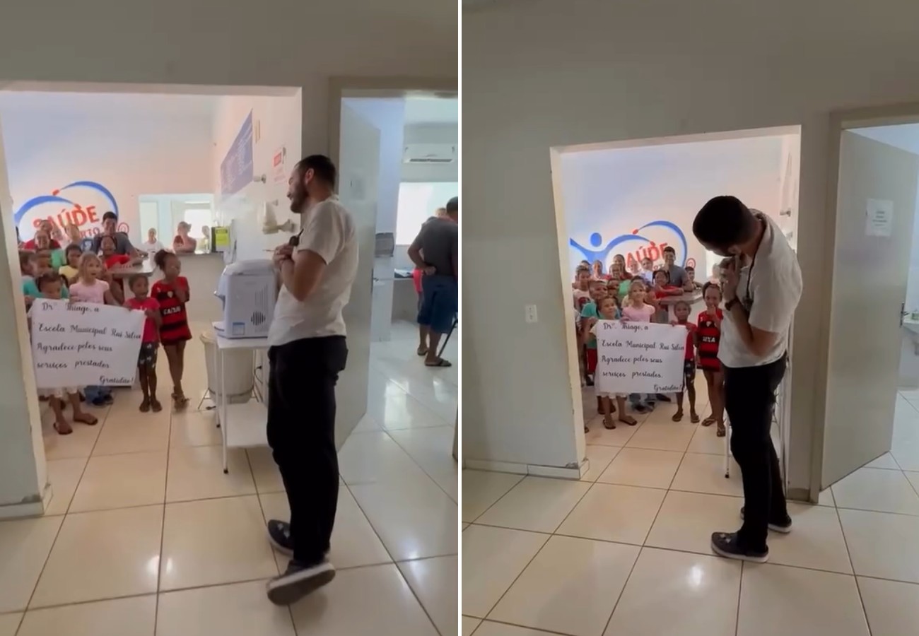 ‘Chorei por semanas’, diz médico que recebeu homenagem de crianças cantando em postinho no TO ‘chorei-por-semanas’,-diz-medico-que-recebeu-homenagem-de-criancas-cantando-em-postinho-no-to